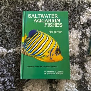 Two Saltwater Aquarium books, One hardback & one softcover book.